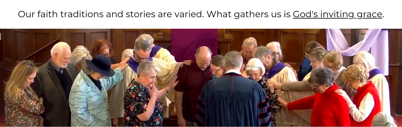 Elders gathered in prayer